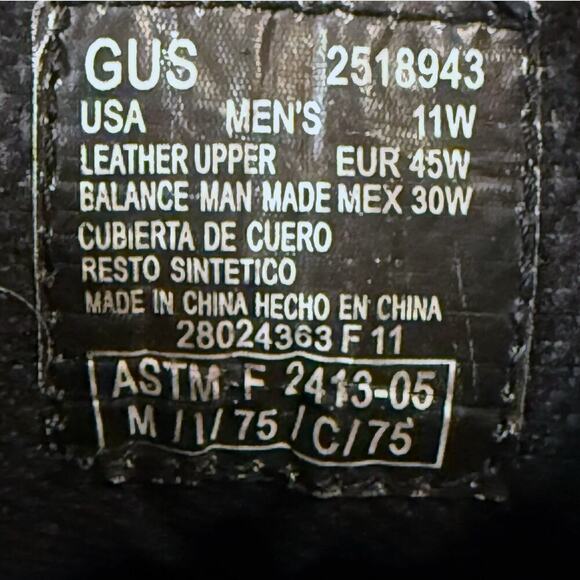 Brahma Boots Steel Toe Work Boots Mens Black Leather Lug Sole Size 11W - Picture 8 of 8